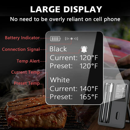 GriliSync Smart Wireless Meat Thermometer with Bluetooth Range
