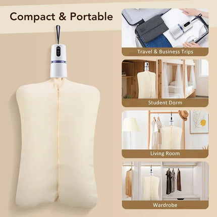 AirieLuxe Portable Travel Clothes Dryer with 360° Hot Air Circulation