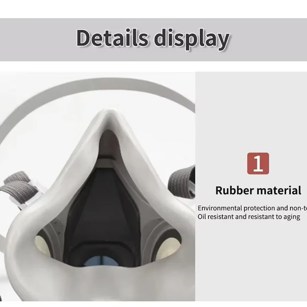 AiroLabix Full Face Respirator Mask with KN95 Dual Filtration