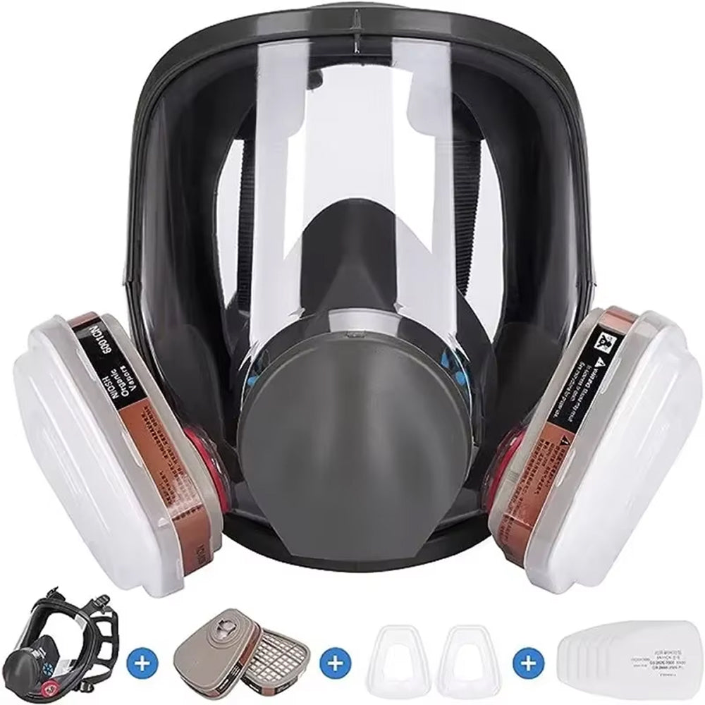 AiroLabix Full Face Respirator Mask with KN95 Dual Filtration