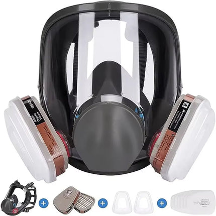 AiroLabix Full Face Respirator Mask with KN95 Dual Filtration