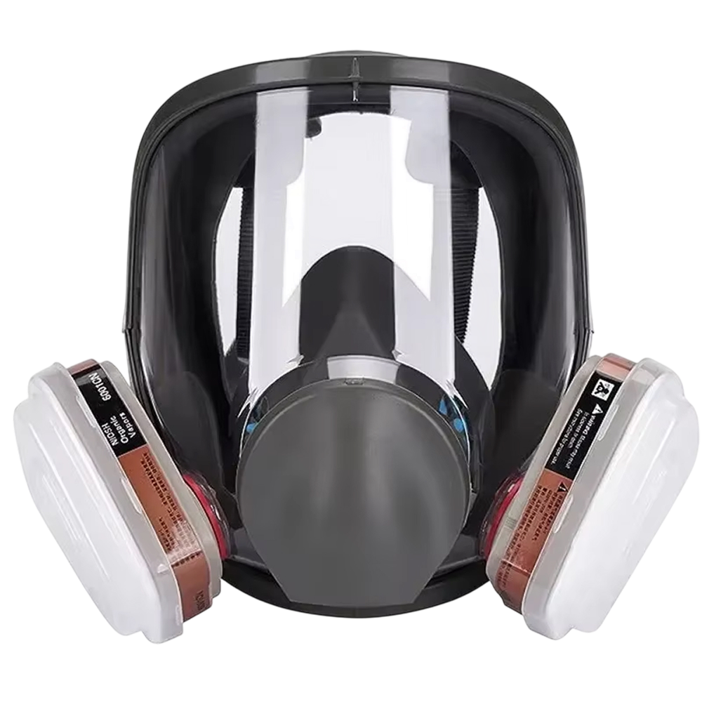 AiroLabix Full Face Respirator Mask with KN95 Dual Filtration