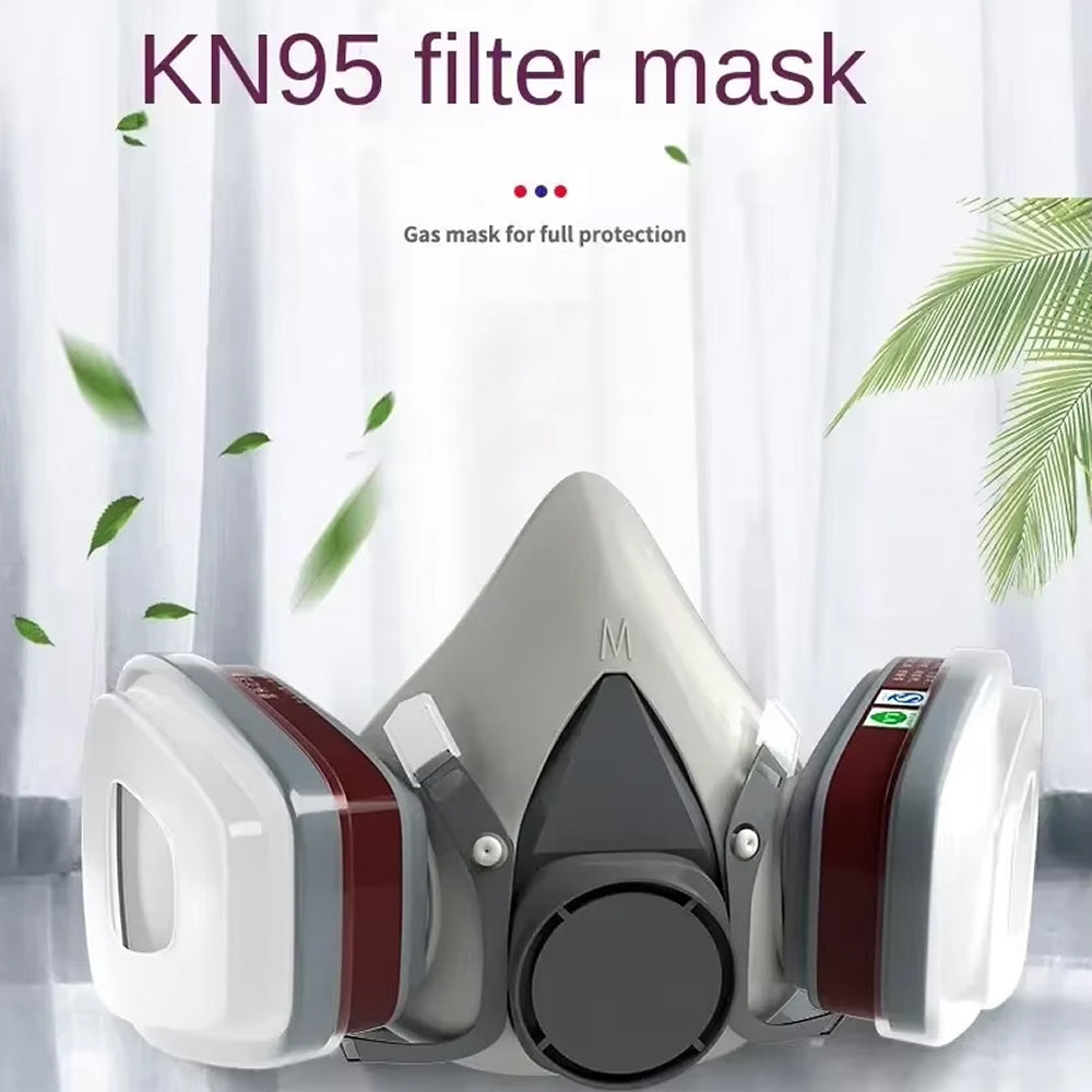 AiroLabix Full Face Respirator Mask with KN95 Dual Filtration