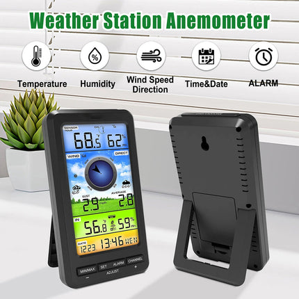 AiryVonex Solar Powered WiFi Weather Station with HD Display