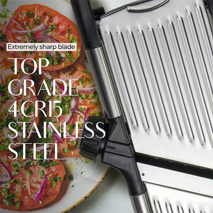 BladeAuxi Adjustable Mandoline Slicer with 6 Cuts & Safety Glove