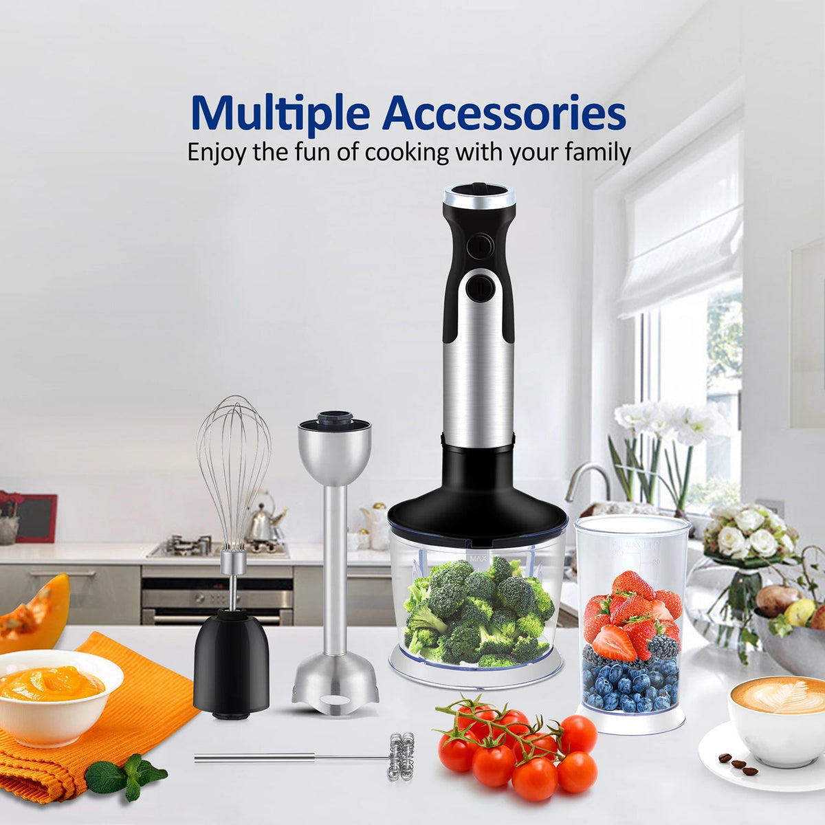 BlenDorie Professional 5-in-1 Immersion Blender with 1200W Motor