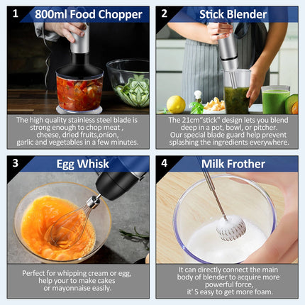 BlenDorie Professional 5-in-1 Immersion Blender with 1200W Motor
