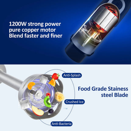 BlenDorie Professional 5-in-1 Immersion Blender with 1200W Motor