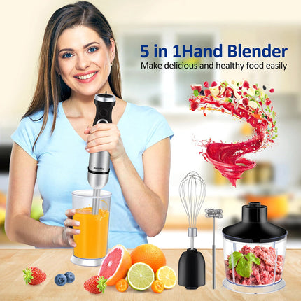 BlenDorie Professional 5-in-1 Immersion Blender with 1200W Motor