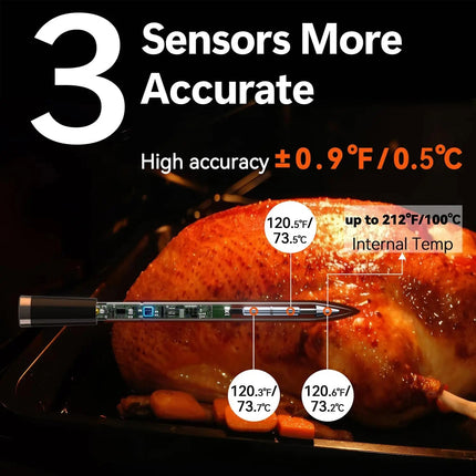 GriliSync Smart Wireless Meat Thermometer with Bluetooth Range