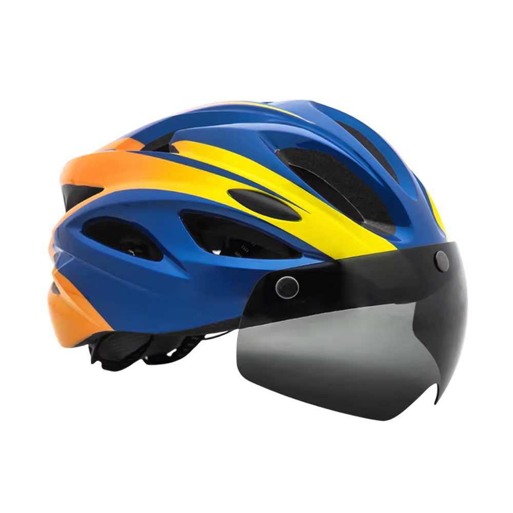 Cranexo CE-Certified Bike Helmet with LED Light & Magnetic Goggles