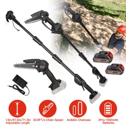 CrestiCut 2-in-1 Cordless Pole Saw & Mini Chainsaw for Trees