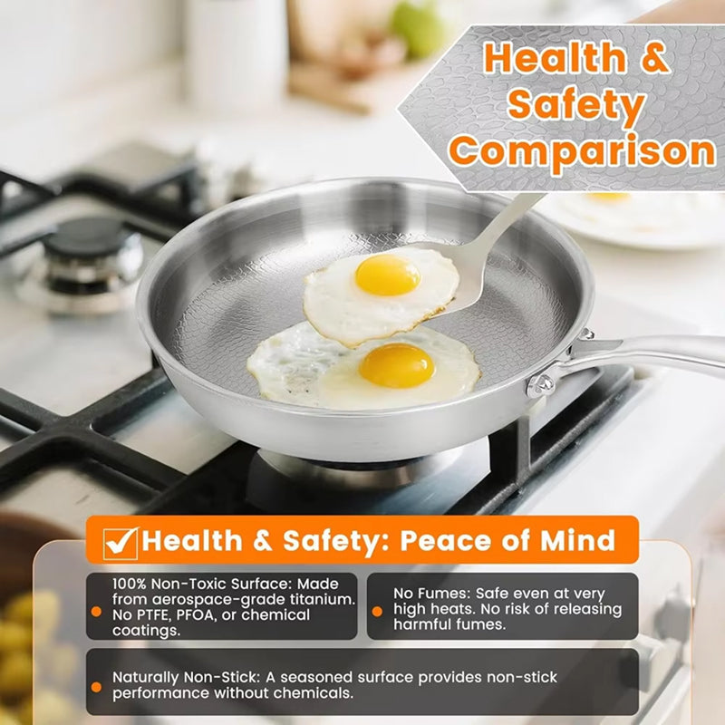 Crisporia Hammer-Forged Non-Stick Titanium Frying Pan
