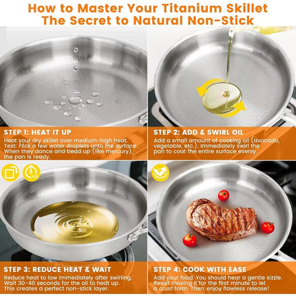 Crisporia Hammer-Forged Non-Stick Titanium Frying Pan