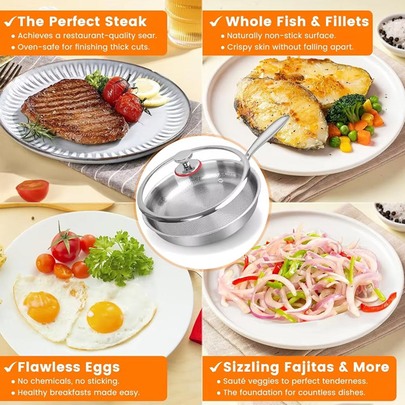 Crisporia Hammer-Forged Non-Stick Titanium Frying Pan