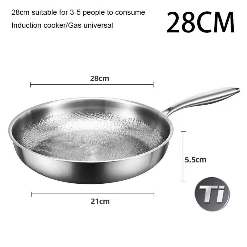 Crisporia Hammer-Forged Non-Stick Titanium Frying Pan