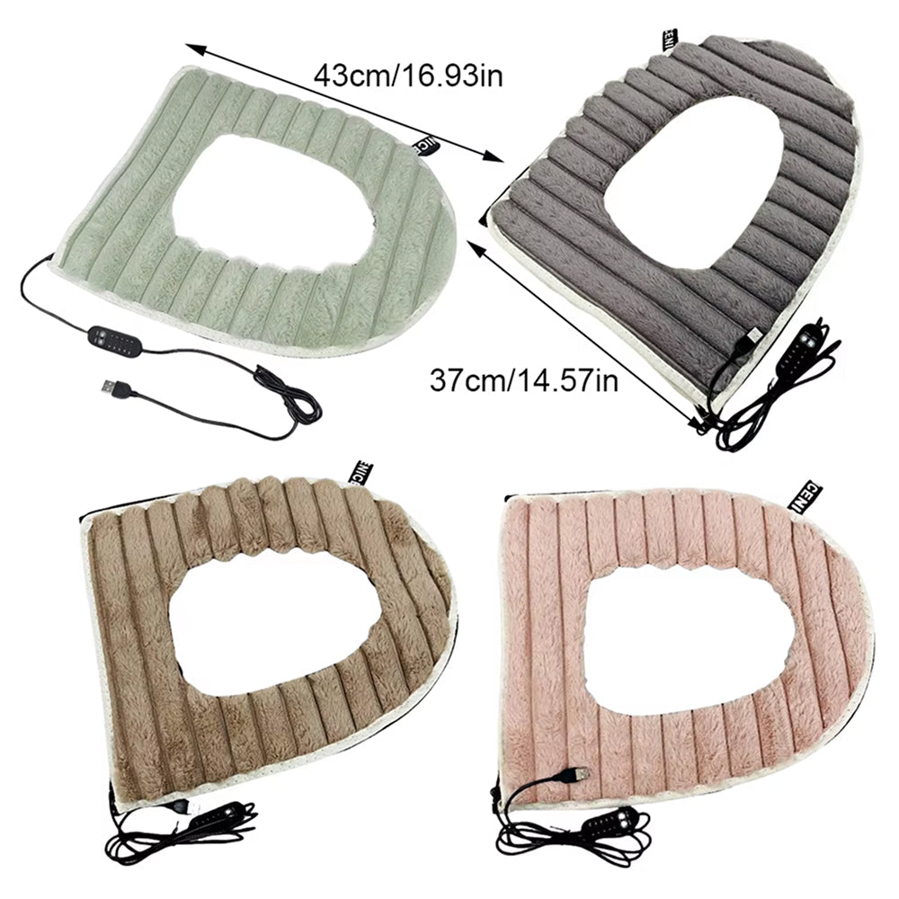 CushieFlow USB Heated Toilet Seat Cushion Cover
