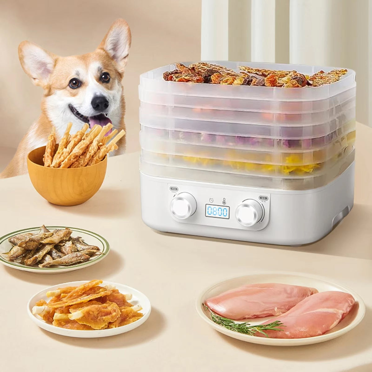 Dehyvex 5-Tray Professional Food Dehydrator for Jerky & Fruit