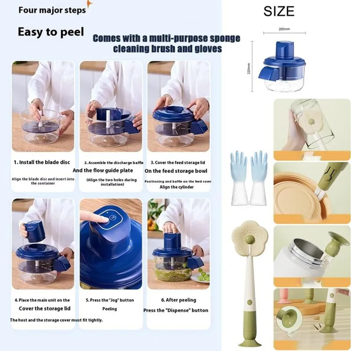 DeskiNax Automatic Peeling Machine for Grapes and Garlic