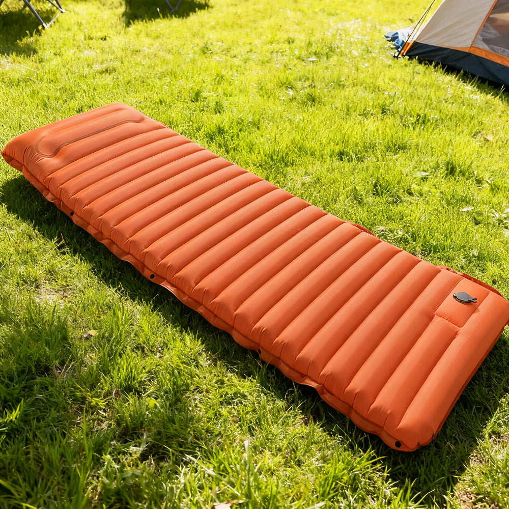 DoziePod 4-Inch Inflatable Camping Mattress with Built-In Foot Pump