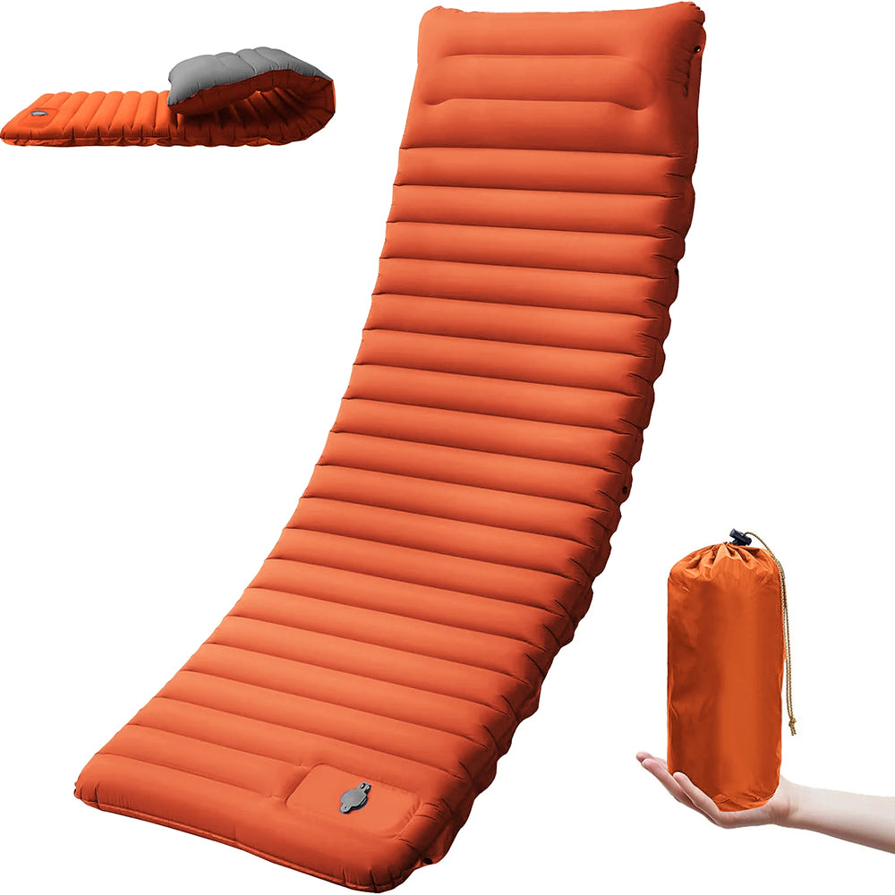 DoziePod 4-Inch Inflatable Camping Mattress with Built-In Foot Pump