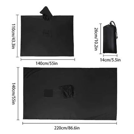 DryeeVox 3-in-1 Military Ripstop Rain Poncho