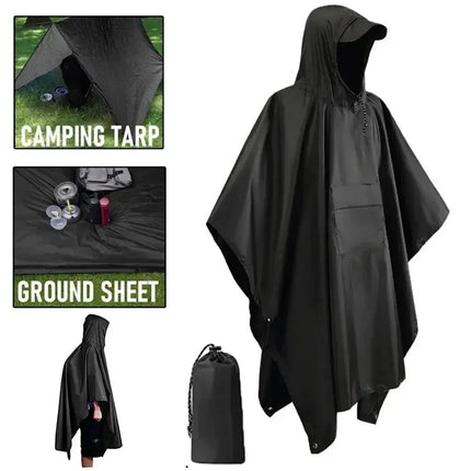 DryeeVox 3-in-1 Military Ripstop Rain Poncho