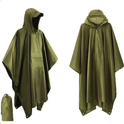 DryeeVox 3-in-1 Military Ripstop Rain Poncho