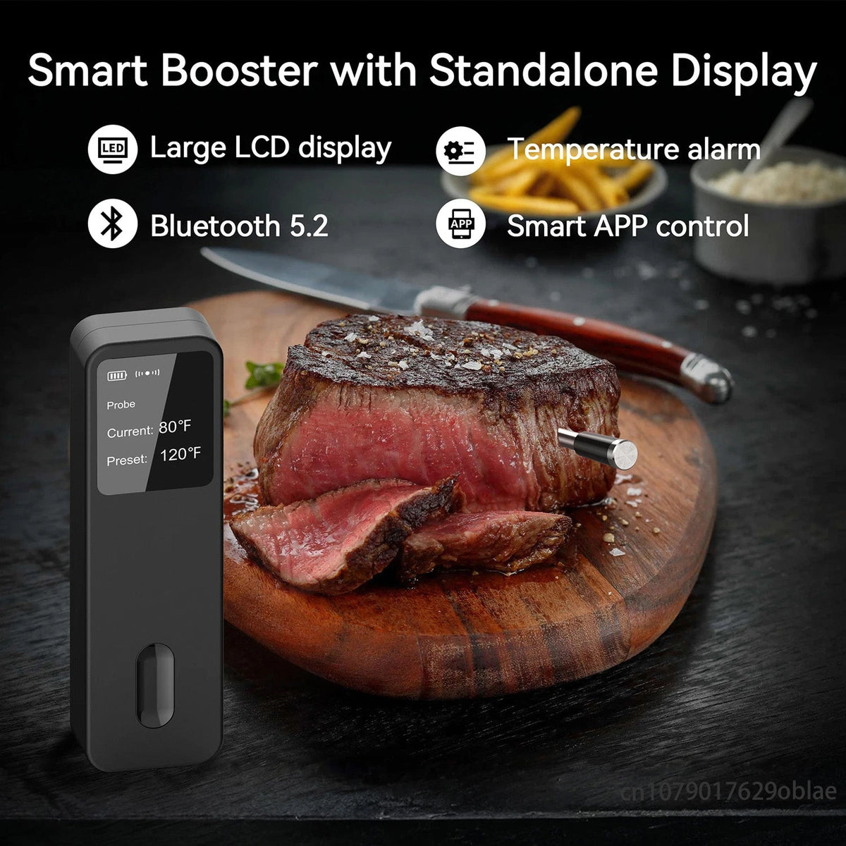 GriliSync Smart Wireless Meat Thermometer with Bluetooth Range