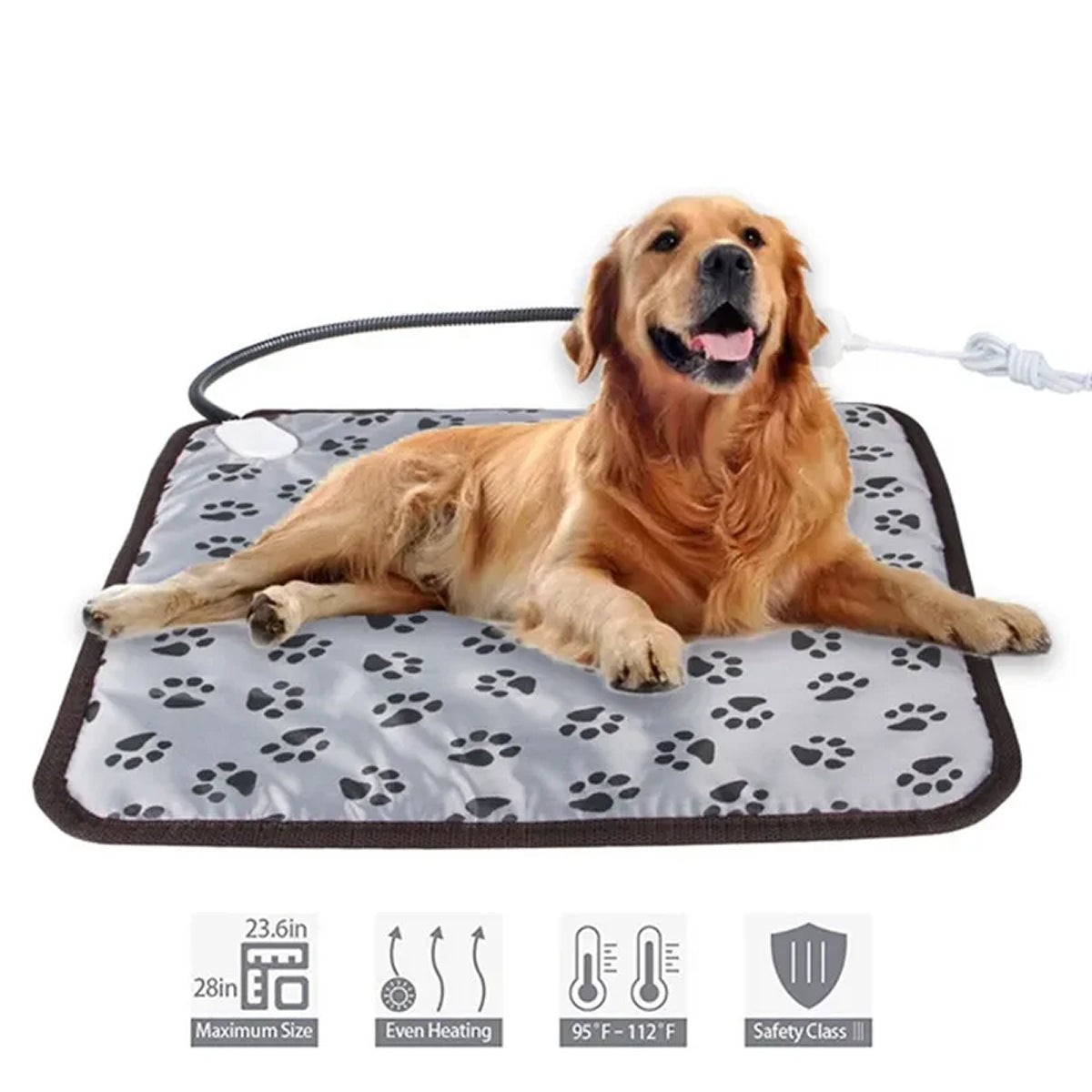 Firopup Pet Heat Pad | Waterproof Warming Mat with Anti-Bite Cord