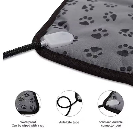Firopup Pet Heat Pad | Waterproof Warming Mat with Anti-Bite Cord