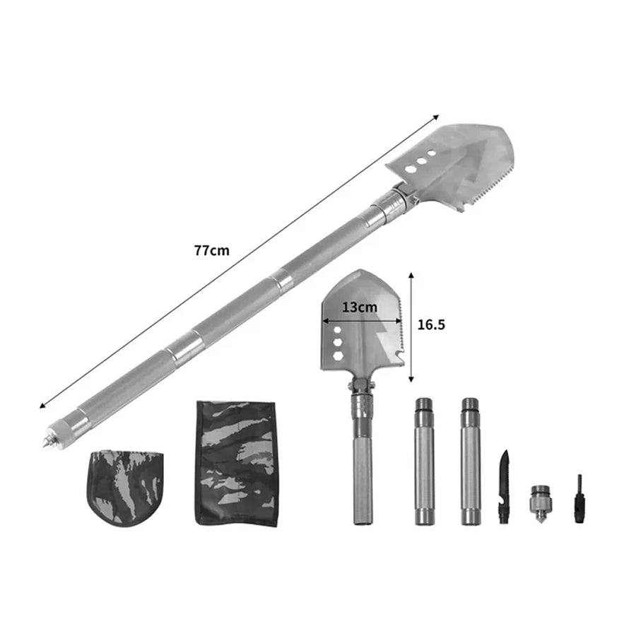 GraviRik Military-Grade Tactical Survival Shovel & Multi-Tool