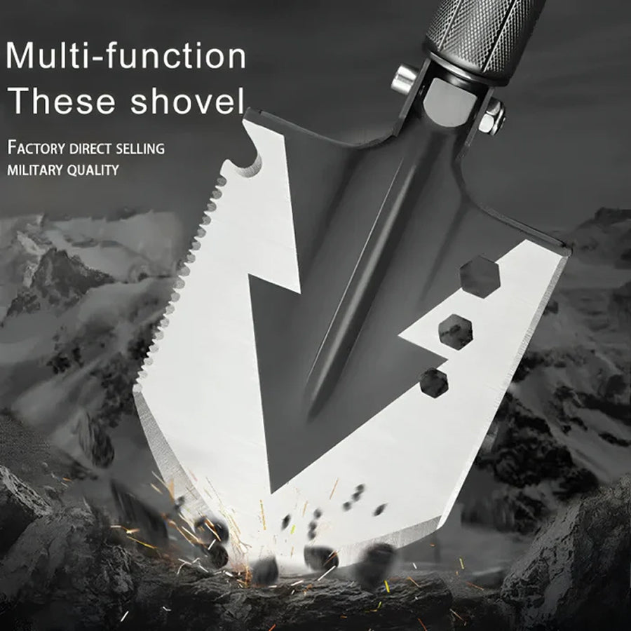 GraviRik Military-Grade Tactical Survival Shovel & Multi-Tool
