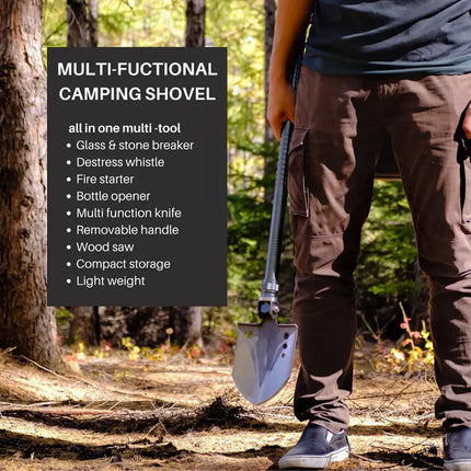 GraviRik Military-Grade Tactical Survival Shovel & Multi-Tool