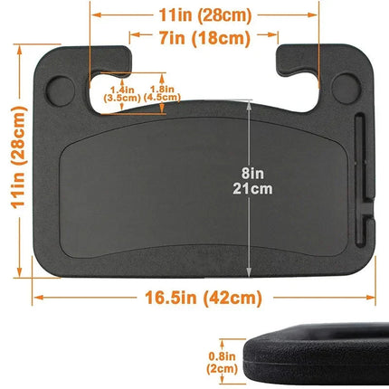 GripiDesk Mobile Car Desk and Steering Wheel Food Tray