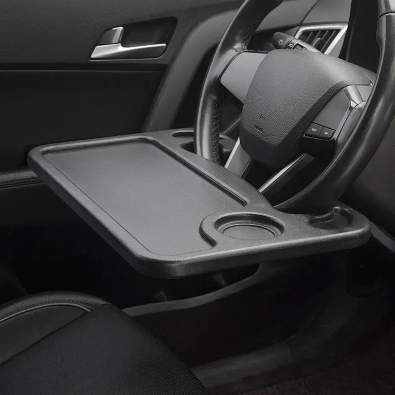 GripiDesk Mobile Car Desk and Steering Wheel Food Tray