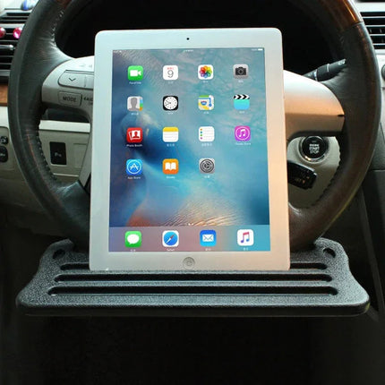 GripiDesk Mobile Car Desk and Steering Wheel Food Tray