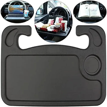 GripiDesk Mobile Car Desk and Steering Wheel Food Tray