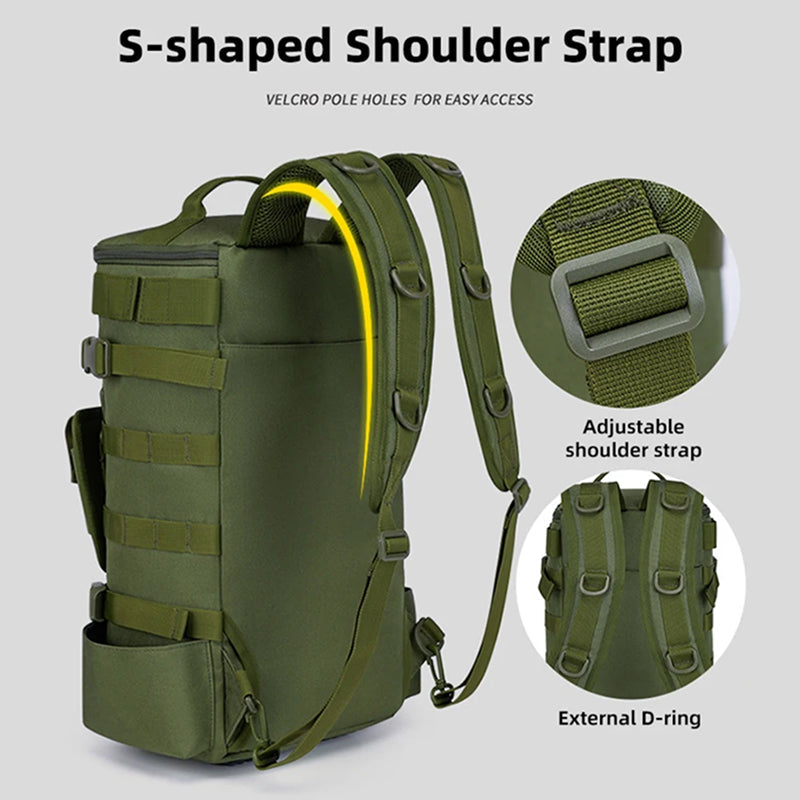 GripiLoft Tactical Fishing Backpack with Rod Holders