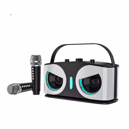 JamVoicy Portable Karaoke Machine with Dual Wireless Microphones