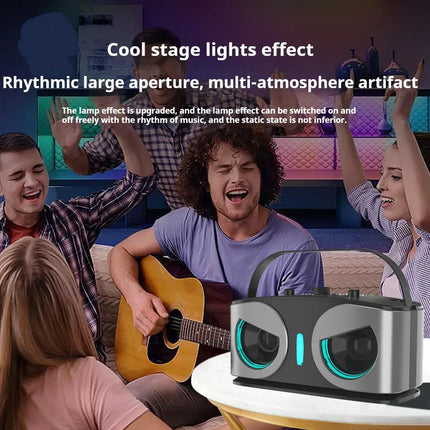 JamVoicy Portable Karaoke Machine with Dual Wireless Microphones