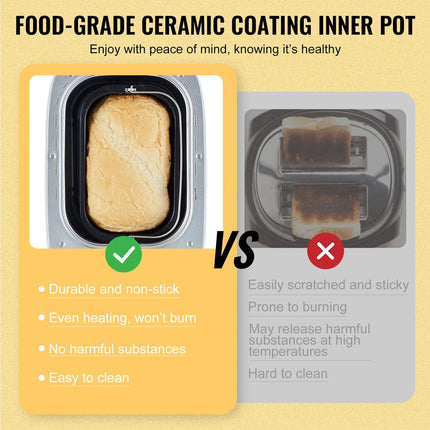 LoafyBake Automatic Bread Maker with Ceramic Pan