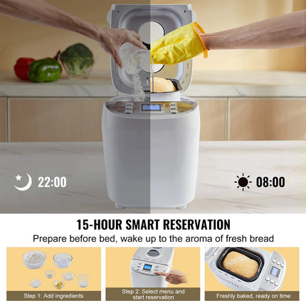 LoafyBake Automatic Bread Maker with Ceramic Pan