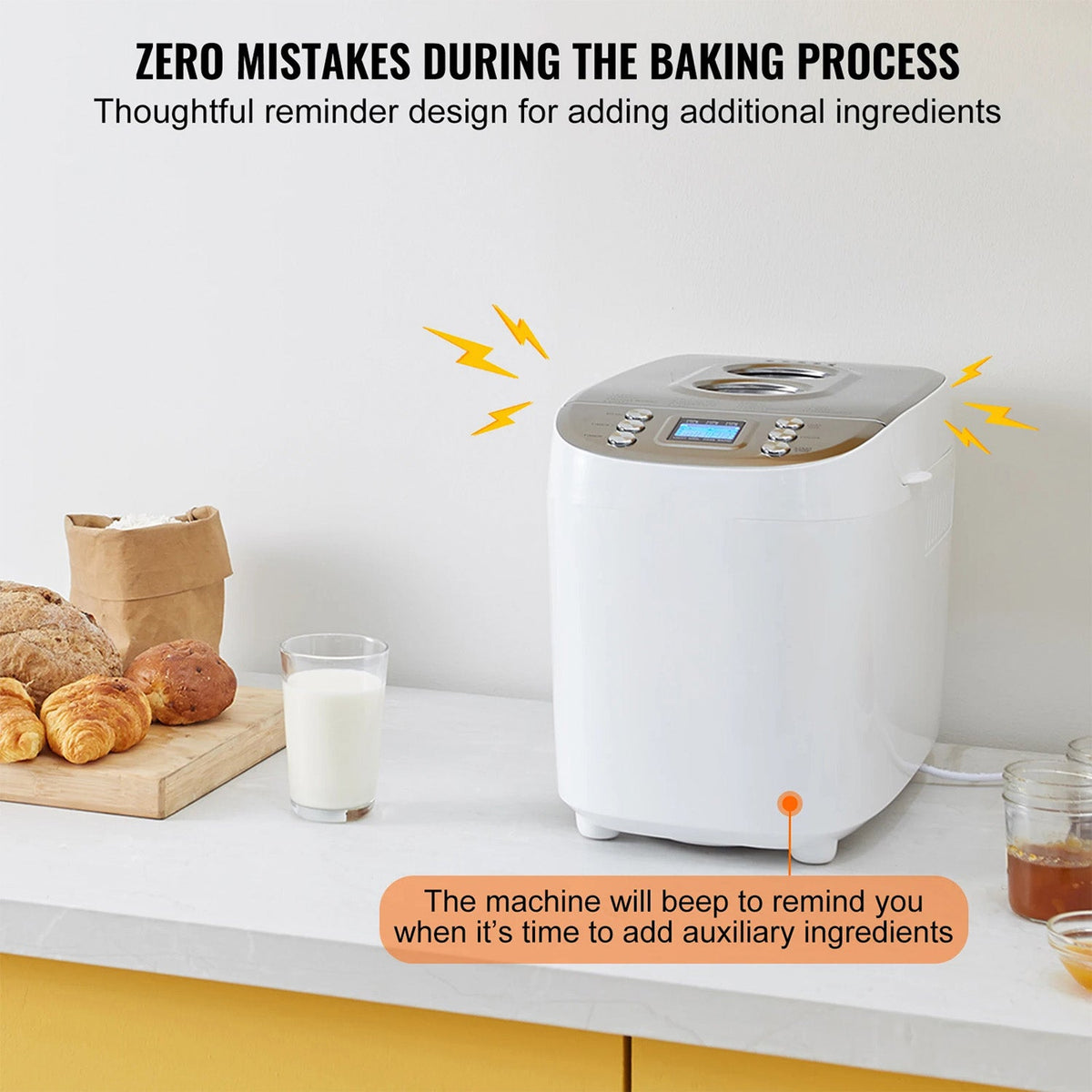 LoafyBake Automatic Bread Maker with Ceramic Pan