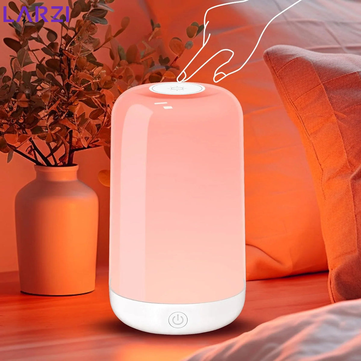 LumiTechx Smart Touch Bedside Lamp 16M Colors Cordless