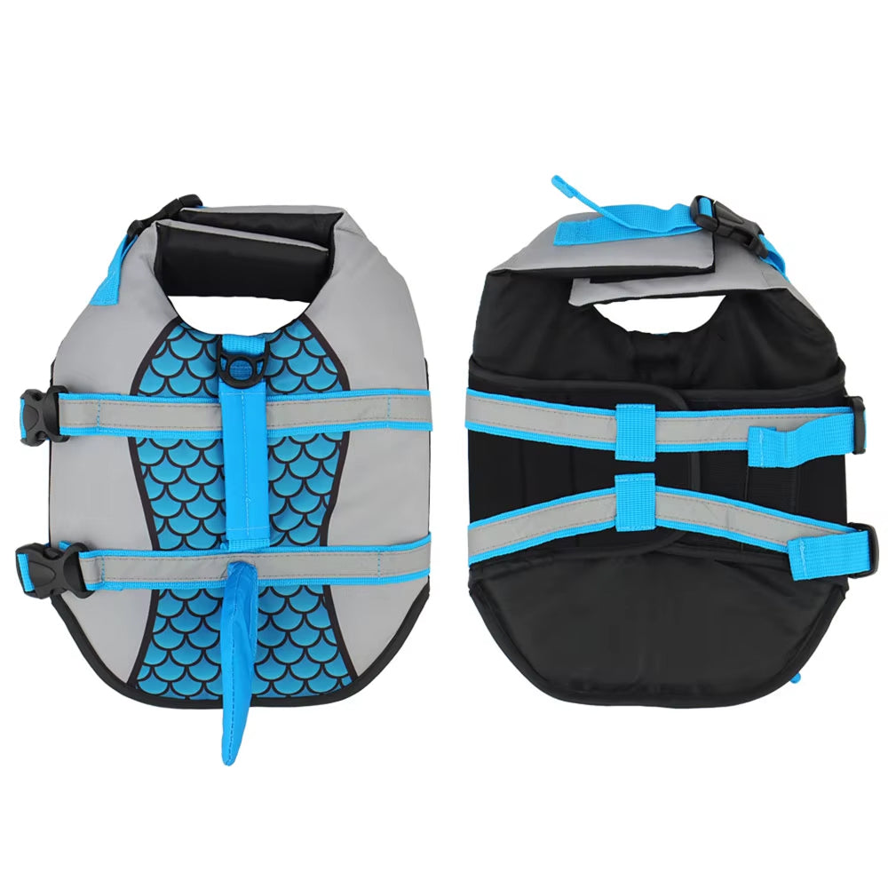 PawiFloat Shark Design Dog Life Jacket for Water Safety