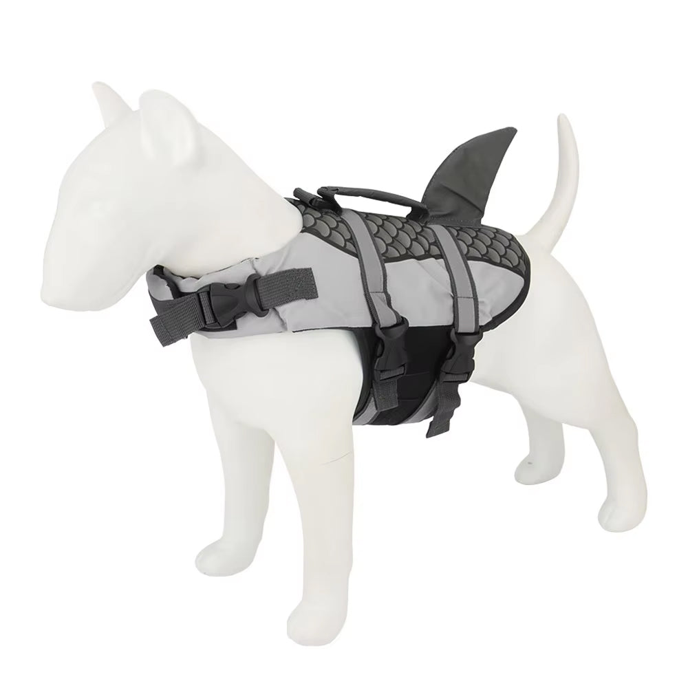 PawiFloat Shark Design Dog Life Jacket for Water Safety
