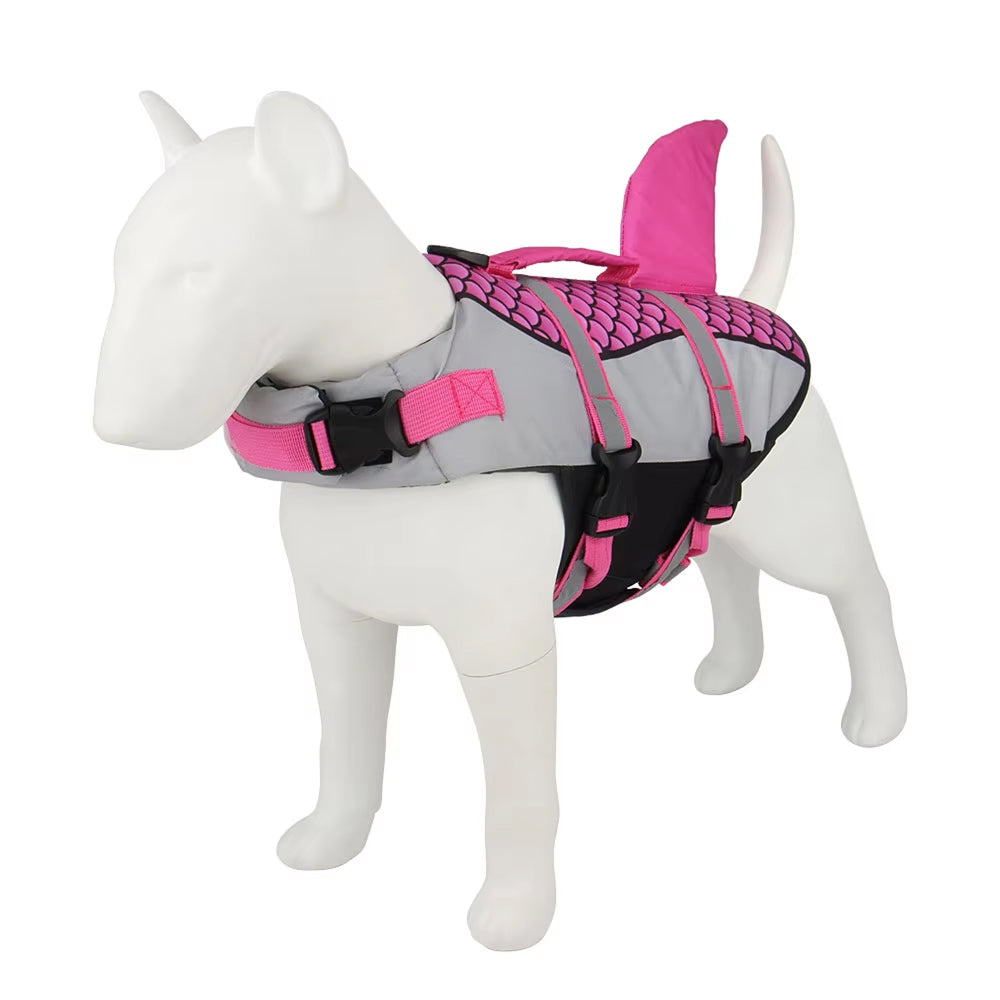 PawiFloat Shark Design Dog Life Jacket for Water Safety