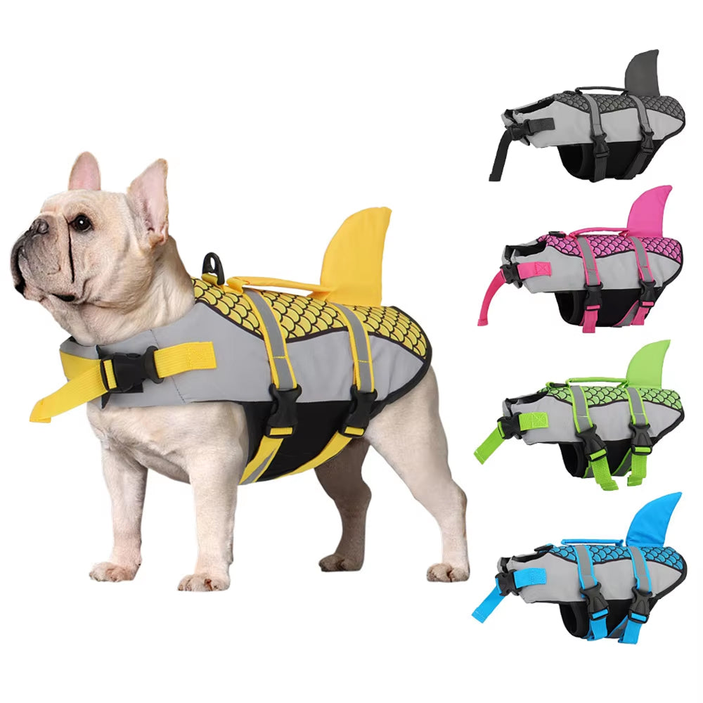 PawiFloat Shark Design Dog Life Jacket for Water Safety