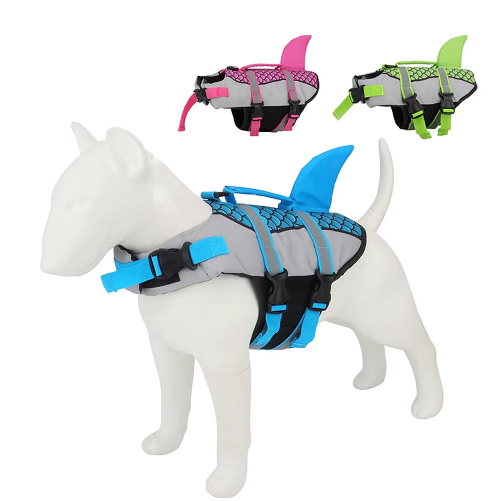 PawiFloat Shark Design Dog Life Jacket for Water Safety